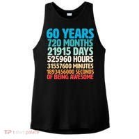60 Years Of Being Awesome 60th Birthday Time Breakdown Ladies PosiCharge Tri-Blend Wicking Tank thumb 0