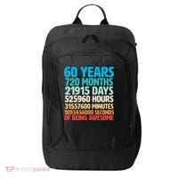 60 Years Of Being Awesome 60th Birthday Time Breakdown City Backpack thumb 0