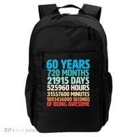 60 Years Of Being Awesome 60th Birthday Time Breakdown Backpack thumb 0