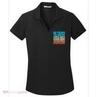60 Years Of Being Awesome 60th Birthday Time Breakdown Women's Dry Zone Grid Polo thumb 0