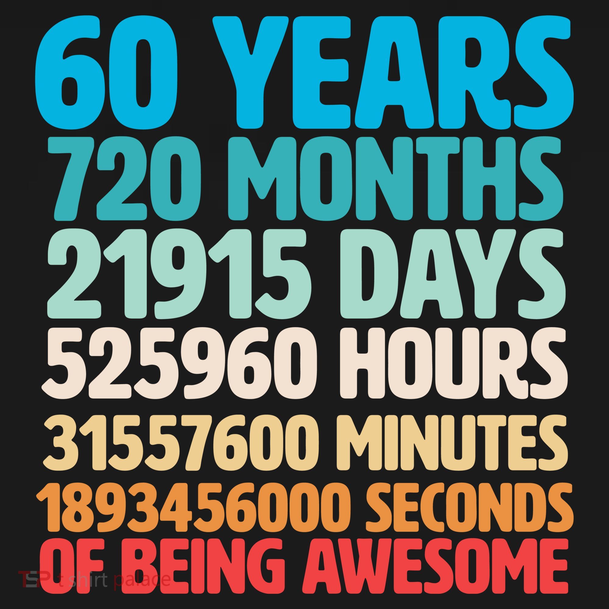60 Years Of Being Awesome 60th Birthday Time Breakdown Women's Hoodie