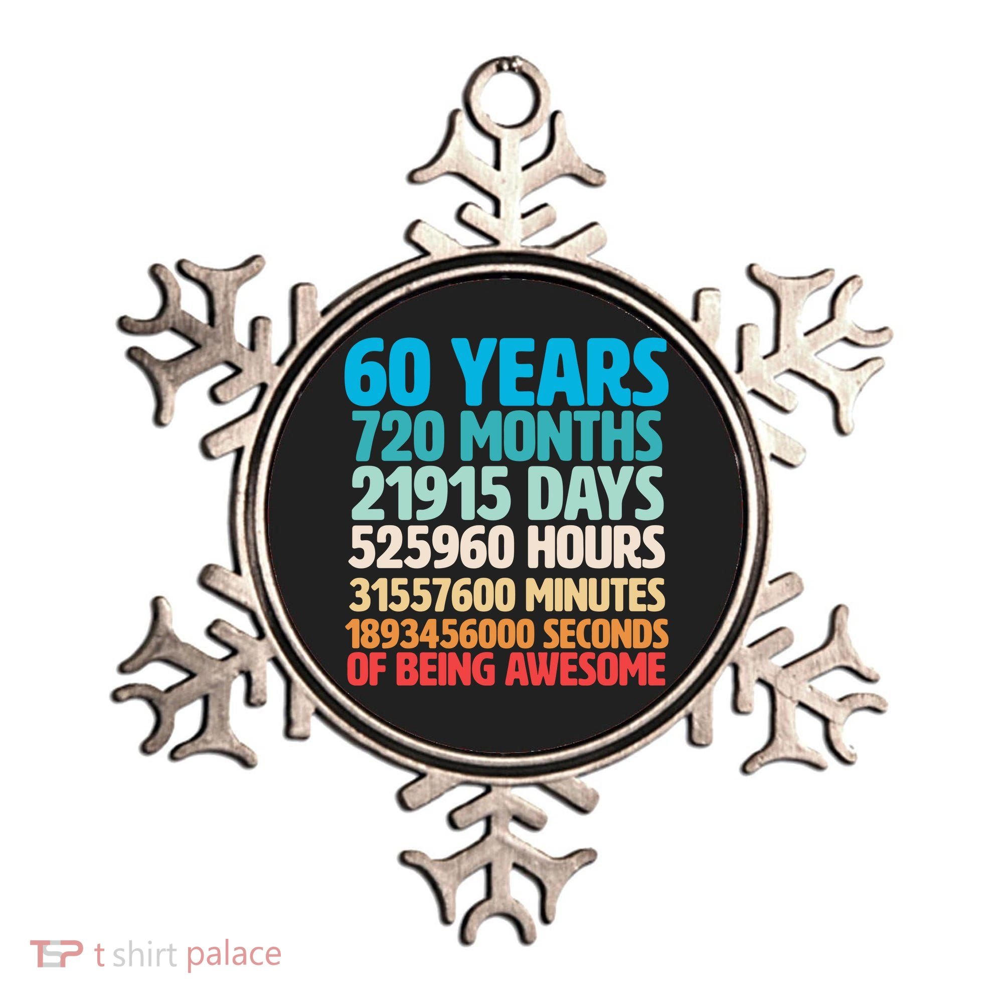 60 Years Of Being Awesome 60th Birthday Time Breakdown Ornament