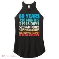 60 Years Of Being Awesome 60th Birthday Time Breakdown Women's Perfect Tri Rocker Tank thumb 0