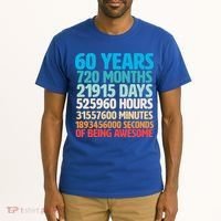 60 Years Of Being Awesome 60th Birthday Time Breakdown Tall T-Shirt thumb 2
