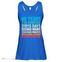60 Years Of Being Awesome 60th Birthday Time Breakdown Ladies Essential Flowy Tank thumb 0
