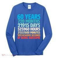 60 Years Of Being Awesome 60th Birthday Time Breakdown Tall Long Sleeve Shirt thumb 0