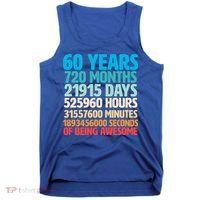 60 Years Of Being Awesome 60th Birthday Time Breakdown Tank Top thumb 0