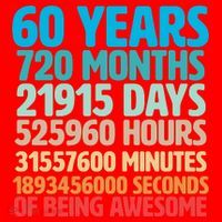 60 Years Of Being Awesome 60th Birthday Time Breakdown Santa Hat thumb 1