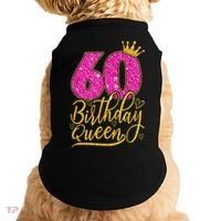 60 Year Old Gifts 60th Birthday Queen Diamond Crown Pink Doggie Tank thumb 0