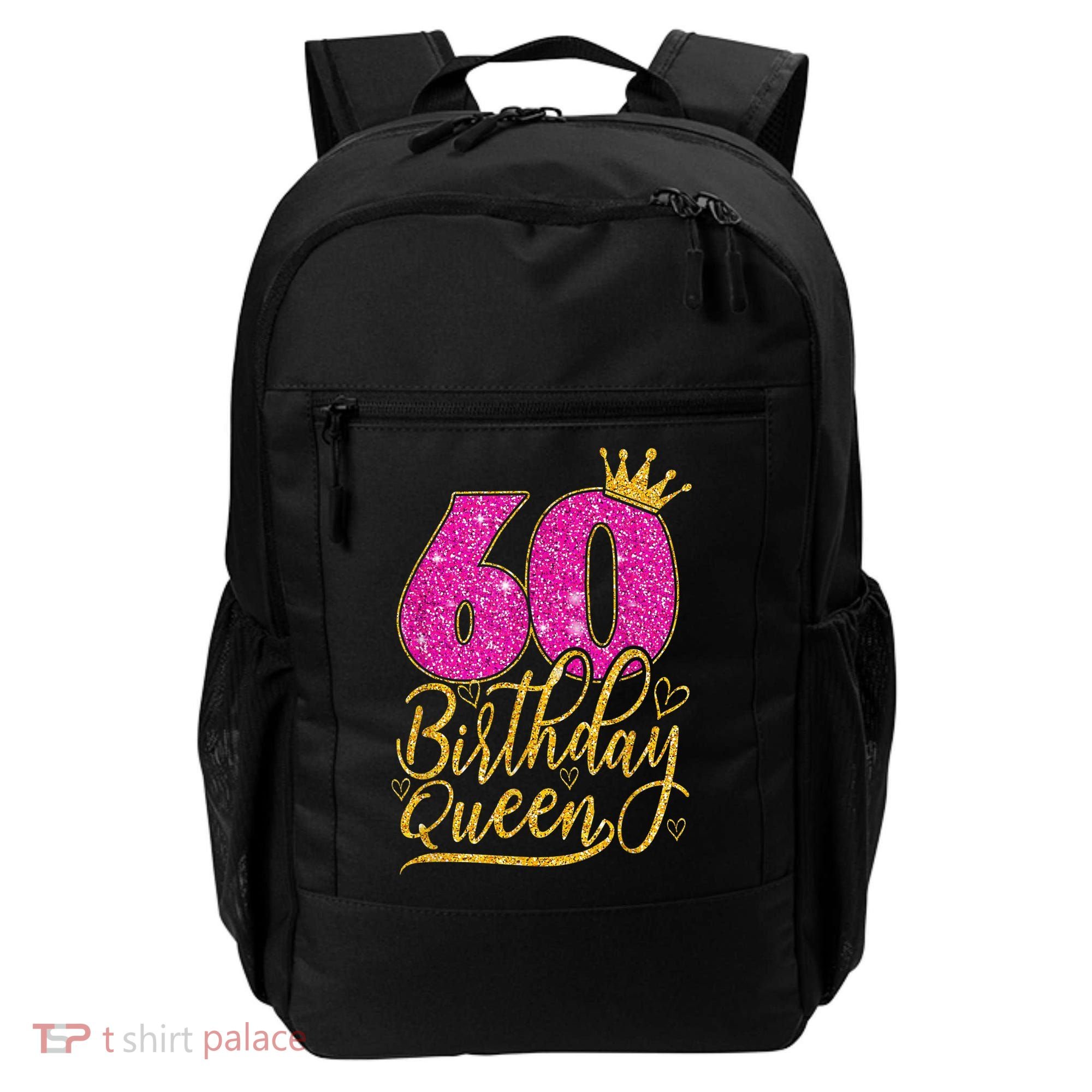 60 Year Old Gifts 60th Birthday Queen Diamond Crown Pink Backpack