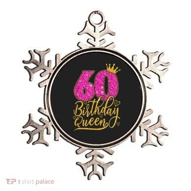 60 Year Old Gifts 60th Birthday Queen Diamond Crown Pink Ornament