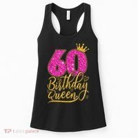 60 Year Old Gifts 60th Birthday Queen Diamond Crown Pink Women's Tank Top thumb 0