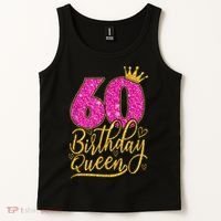 60 Year Old Gifts 60th Birthday Queen Diamond Crown Pink Tank Top thumb 2