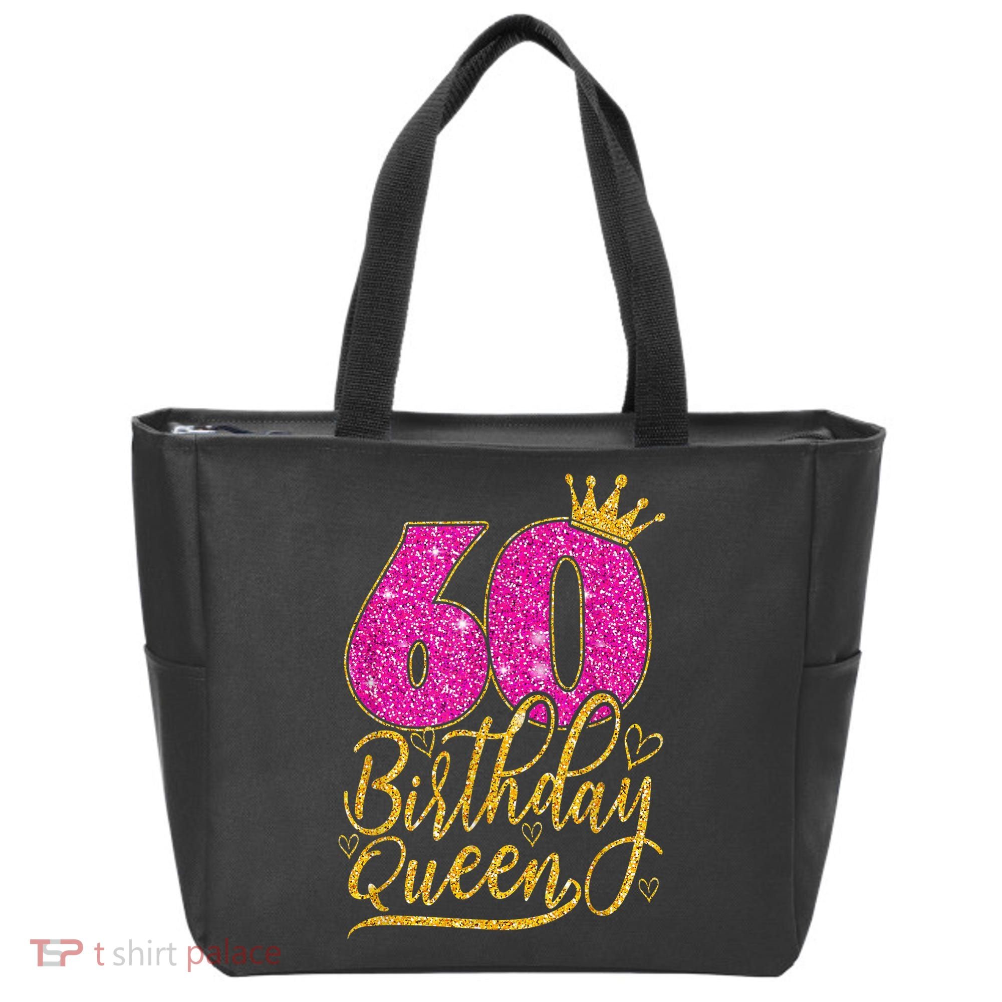 60 Year Old Gifts 60th Birthday Queen Diamond Crown Pink Tote Bag