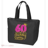 60 Year Old Gifts 60th Birthday Queen Diamond Crown Pink Tote Bag thumb 3