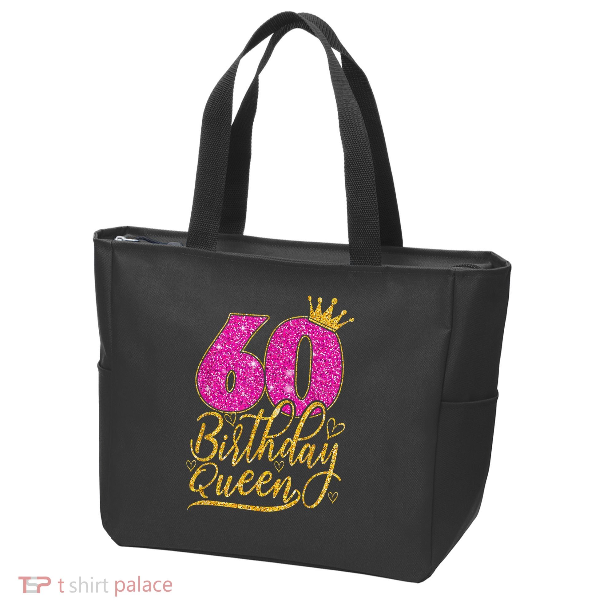 60 Year Old Gifts 60th Birthday Queen Diamond Crown Pink Tote Bag