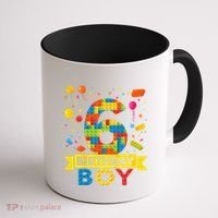 6 Year Old Building Blocks 6th Birthday Boy Coffee Mug thumb 1
