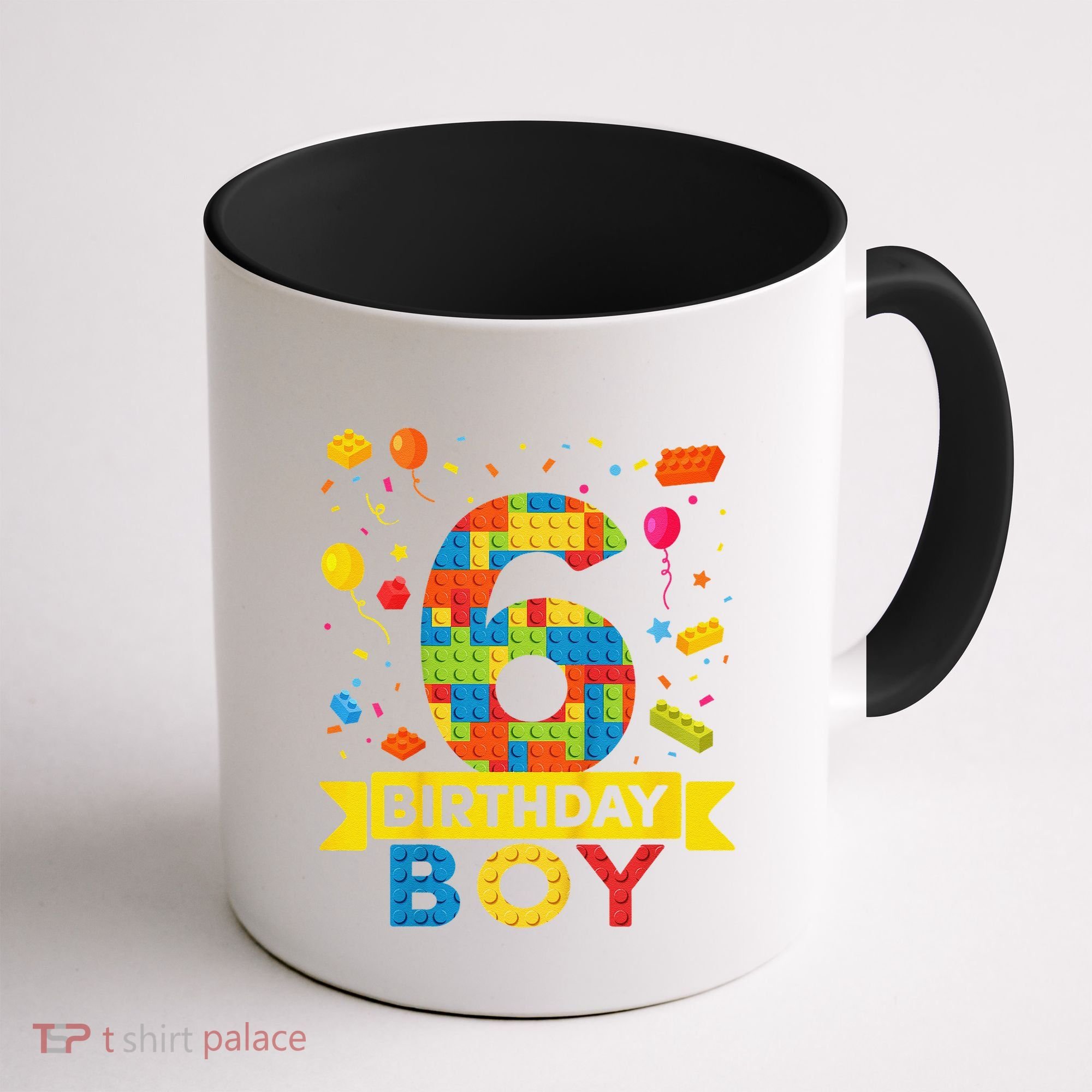 6 Year Old Building Blocks 6th Birthday Boy Coffee Mug