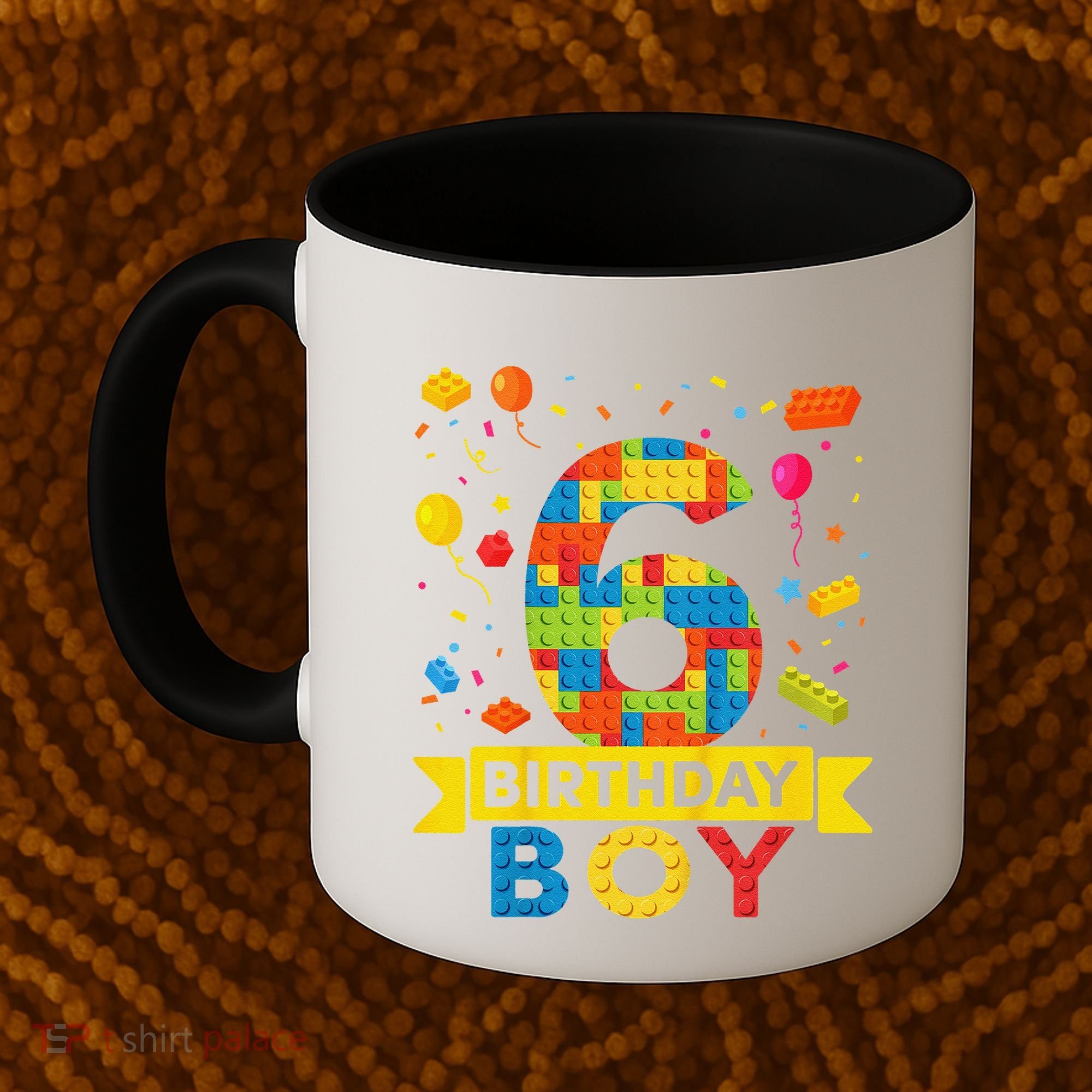 6 Year Old Building Blocks 6th Birthday Boy Coffee Mug