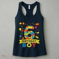 6 Year Old Building Blocks 6th Birthday Boy Women's Tank Top thumb 3
