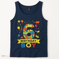 6 Year Old Building Blocks 6th Birthday Boy Tank Top thumb 2