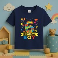 6 Year Old Building Blocks 6th Birthday Boy Toddler T-Shirt thumb 3