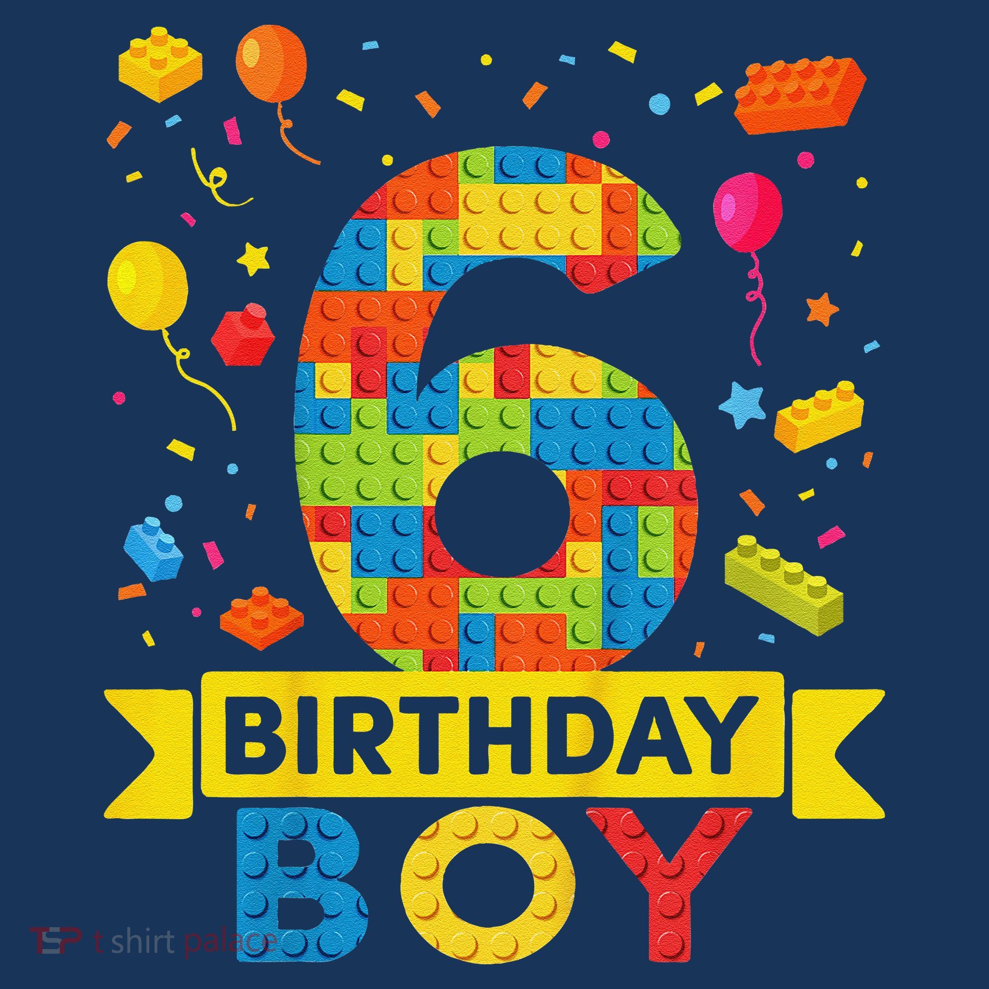 6 Year Old Building Blocks 6th Birthday Boy Visor