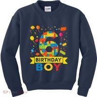 6 Year Old Building Blocks 6th Birthday Boy Kids Sweatshirt thumb 0