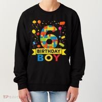 6 Year Old Building Blocks 6th Birthday Women's Sweatshirt thumb 0