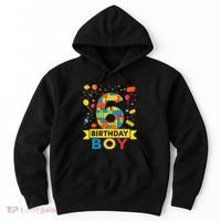 6 Year Old Building Blocks 6th Birthday Hoodie thumb 0