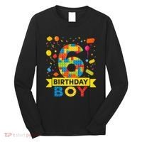 6 Year Old Building Blocks 6th Birthday Long Sleeve Shirt thumb 0
