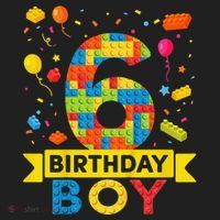 6 Year Old Building Blocks 6th Birthday Beanie thumb 2