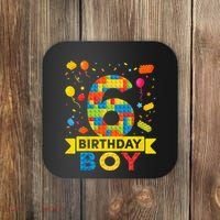 6 Year Old Building Blocks 6th Birthday Coaster thumb 0