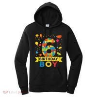 6 Year Old Building Blocks 6th Birthday Women's Hoodie thumb 0