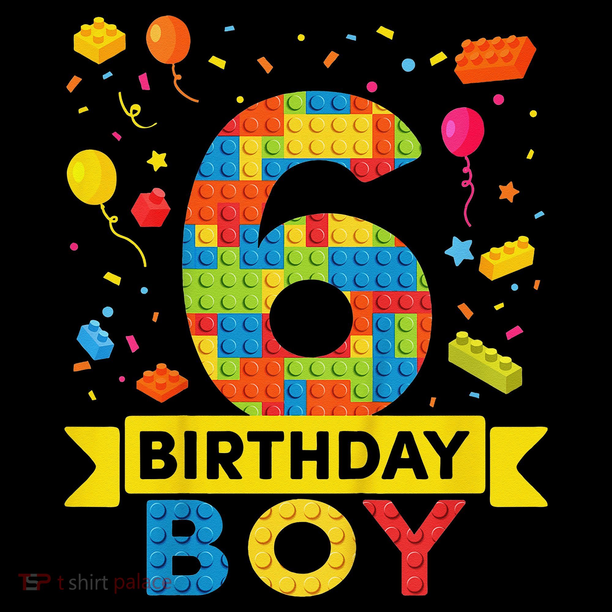 6 Year Old Building Blocks 6th Birthday Women's Hoodie