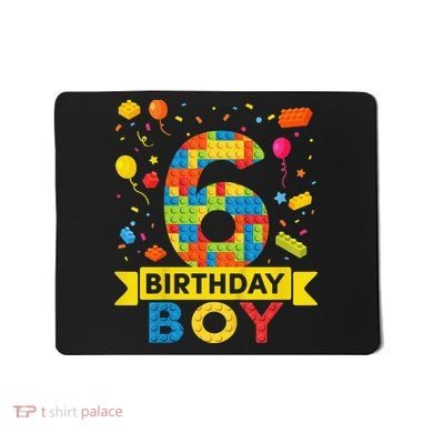 6 Year Old Building Blocks 6th Birthday Mousepad