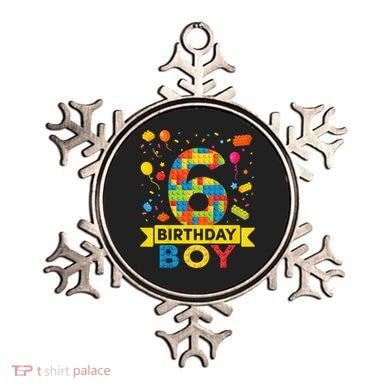 6 Year Old Building Blocks 6th Birthday Ornament