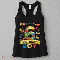 6 Year Old Building Blocks 6th Birthday Women's Tank Top thumb 3