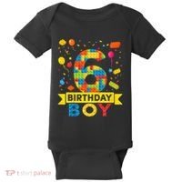 6 Year Old Building Blocks 6th Birthday Baby Bodysuit thumb 0