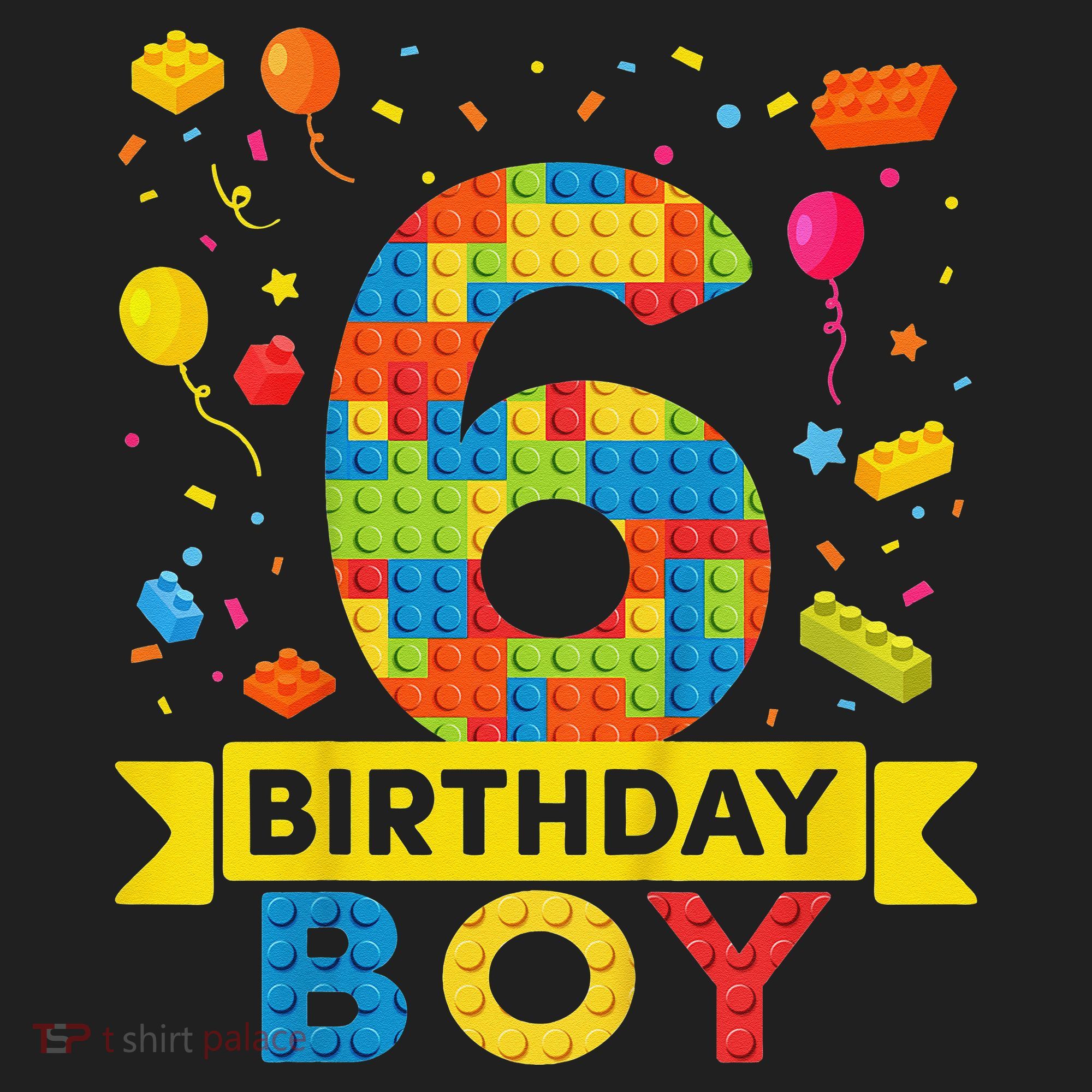 6 Year Old Building Blocks 6th Birthday Hat
