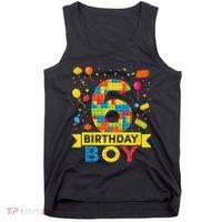 6 Year Old Building Blocks 6th Birthday Tank Top thumb 0