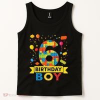 6 Year Old Building Blocks 6th Birthday Tank Top thumb 2