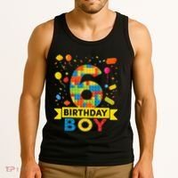6 Year Old Building Blocks 6th Birthday Tank Top thumb 3