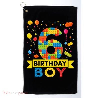 6 Year Old Building Blocks 6th Birthday Golf Towel
