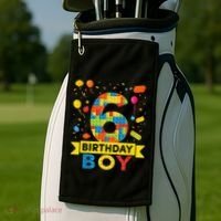 6 Year Old Building Blocks 6th Birthday Golf Towel thumb 2