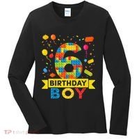6 Year Old Building Blocks 6th Birthday Women's Long Sleeve Shirt thumb 0