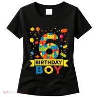6 Year Old Building Blocks 6th Birthday Women's T-Shirt thumb 0