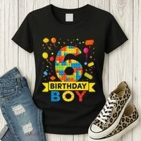 6 Year Old Building Blocks 6th Birthday Women's T-Shirt thumb 3
