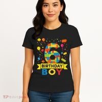 6 Year Old Building Blocks 6th Birthday Women's T-Shirt thumb 4