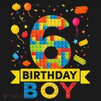 6 Year Old Building Blocks 6th Birthday Women's T-Shirt thumb 6